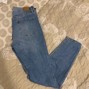 High-rise ripped jeggings